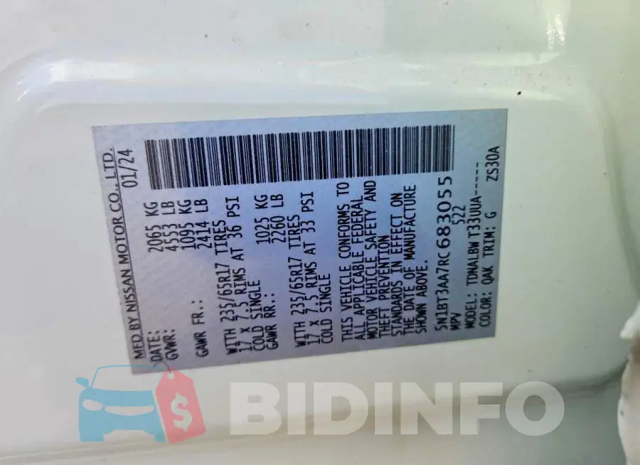 5N1BT3AA7RC683055 Photo# 13
