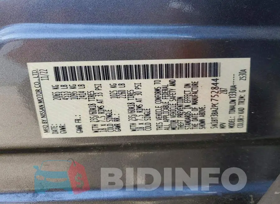 5N1BT3BA2PC752844 Photo# 14