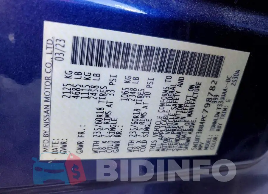 5N1BT3BB4PC798782 Photo# 13