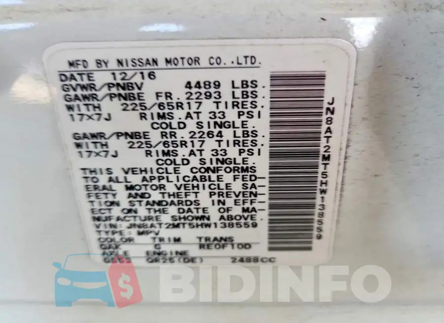 JN8AT2MT5HW138559 Photo# 14