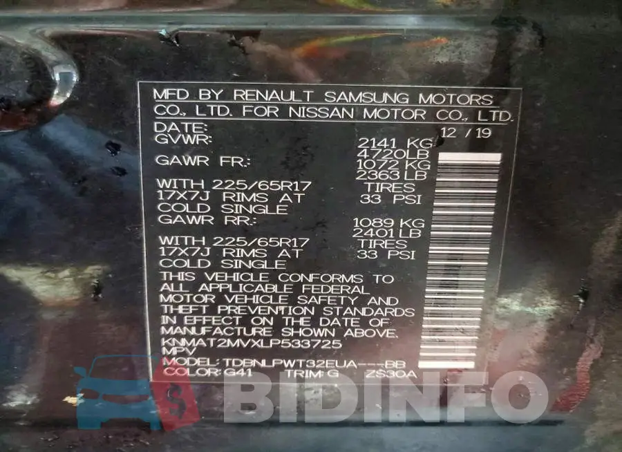 KNMAT2MVXLP533725 Photo# 13