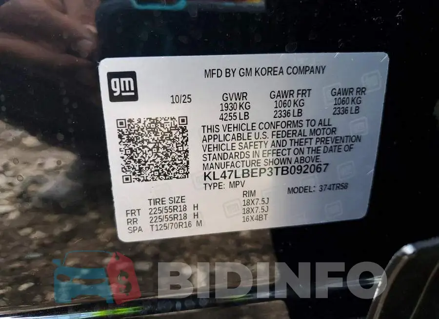 KL47LBEP3TB092067 Photo# 12