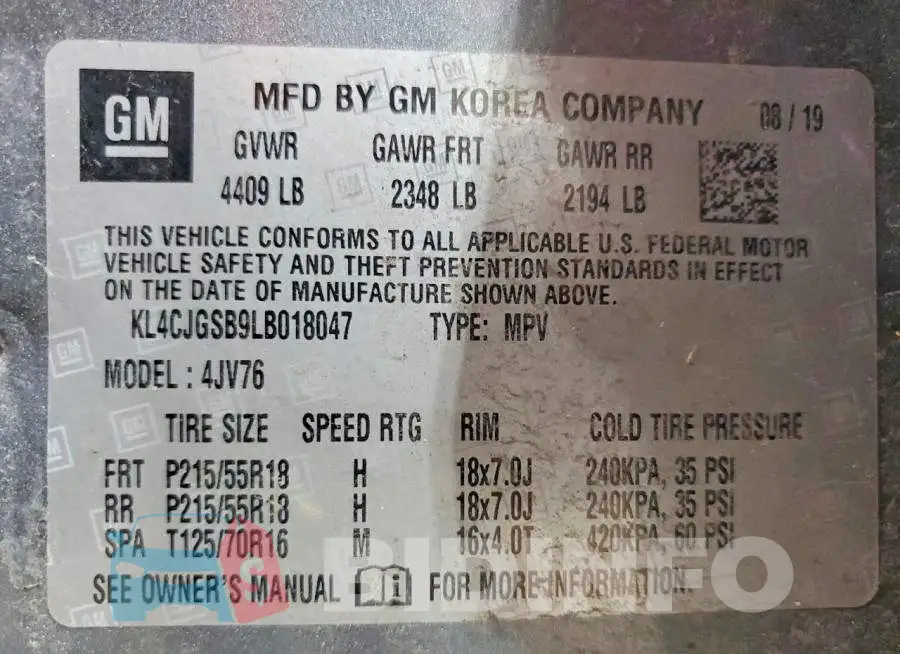 KL4CJGSB9LB018047 Photo# 14