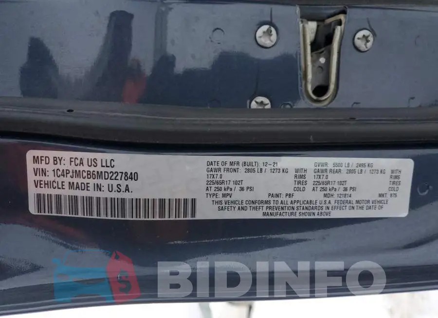 1C4PJMCB6MD227840 Photo# 13