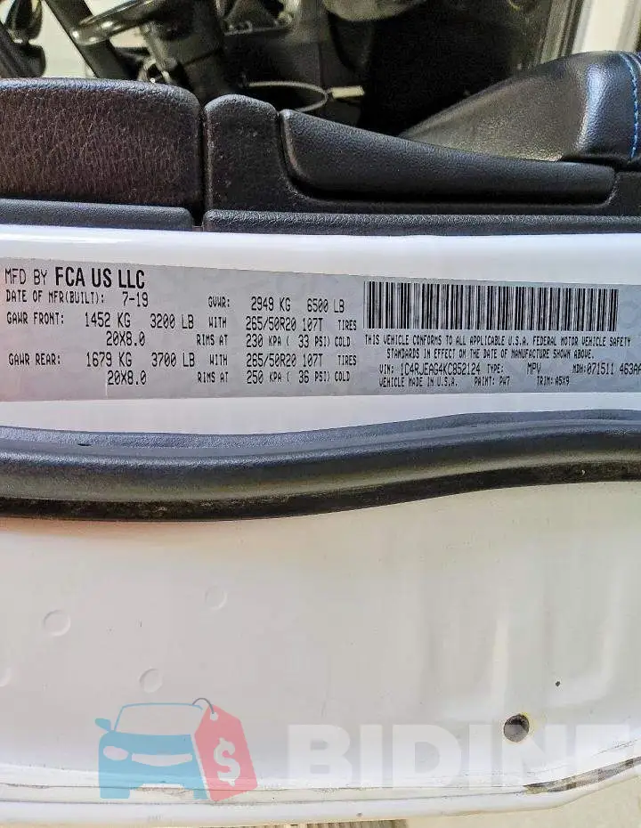 1C4RJEAG4KC852124 Photo# 13