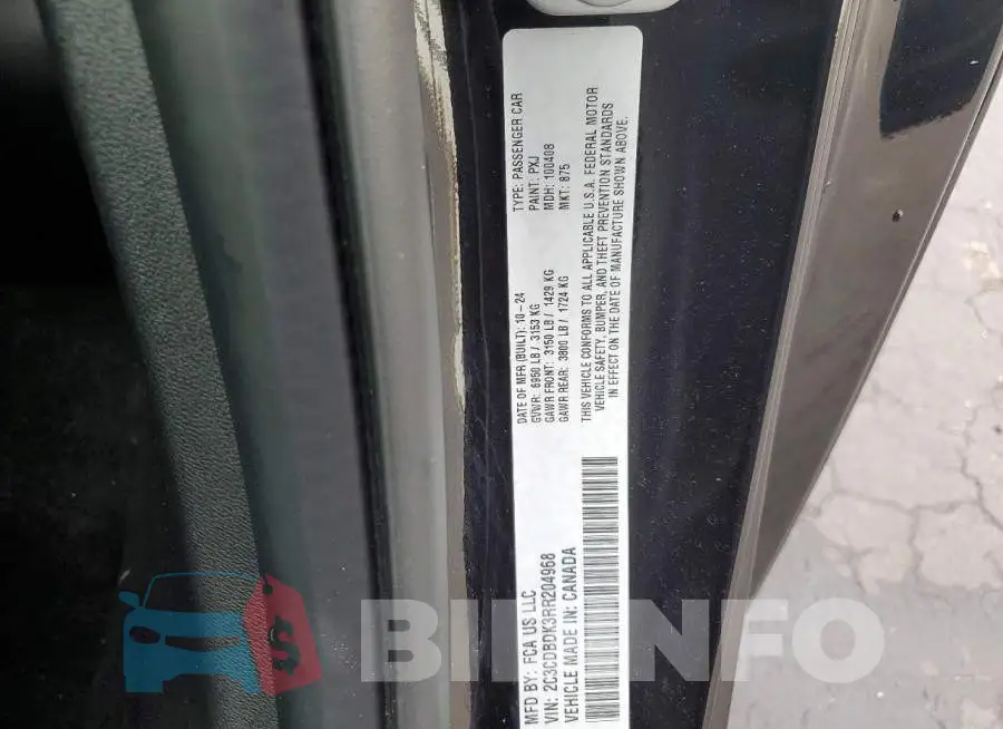 2C3CDBDK3RR204968 Photo# 12