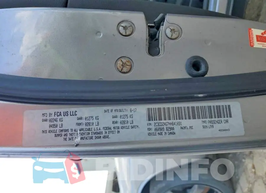 2C3CDZAG7HH641031 Photo# 12