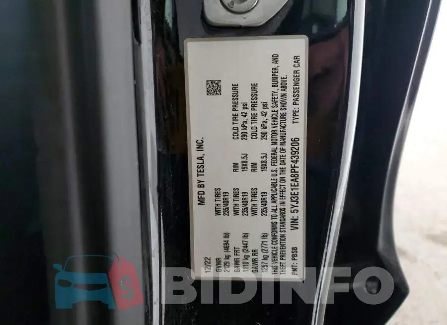 5YJ3E1EA8PF439206 Photo# 12