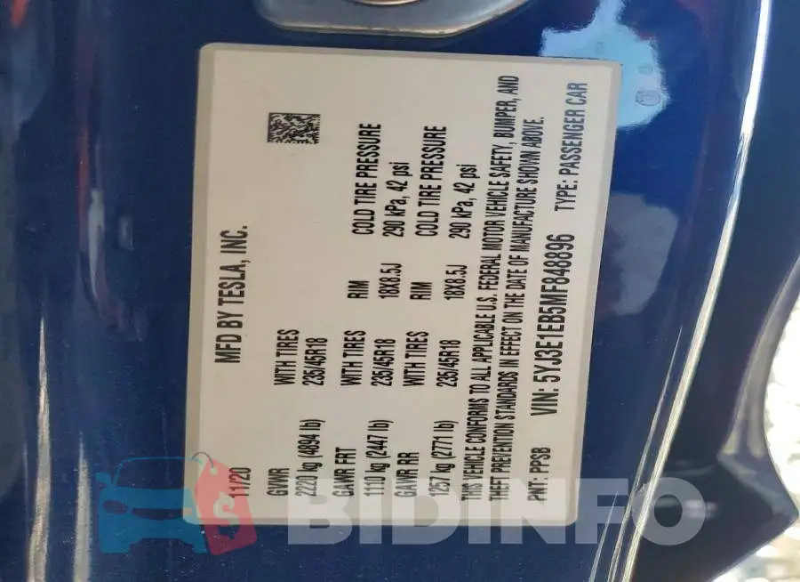 5YJ3E1EB5MF848896 Photo# 12