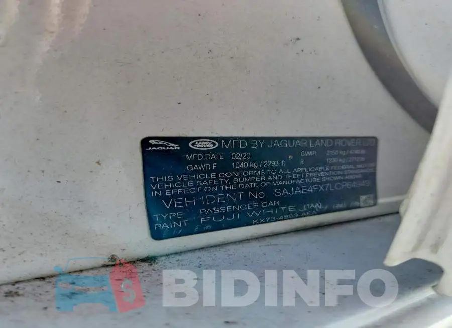 SAJAE4FX7LCP64949 Photo# 12