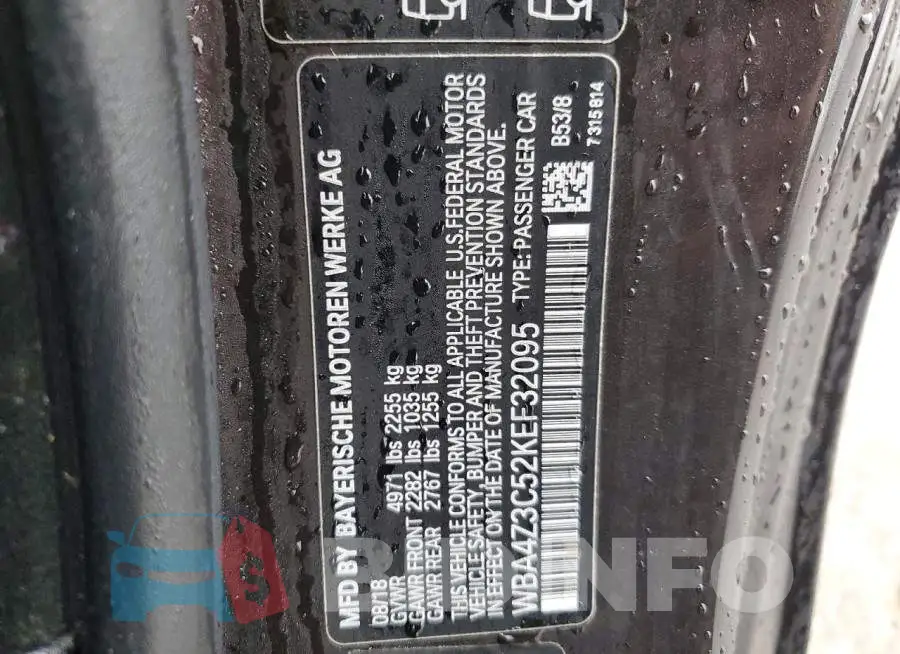 WBA4Z3C52KEF32095 Photo# 12
