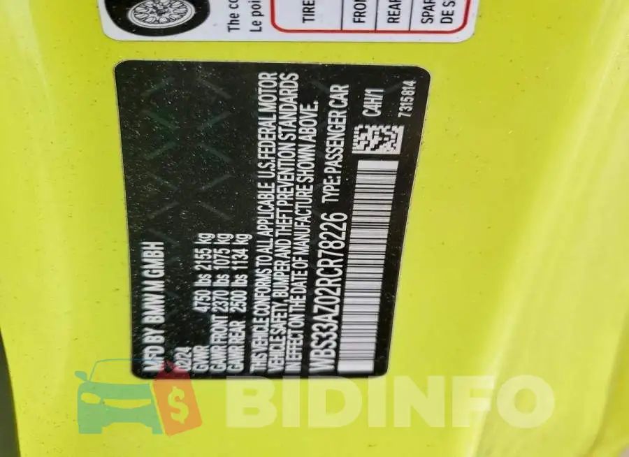 WBS33AZ02RCR78226 Photo# 13