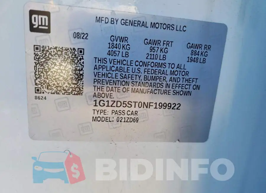 1G1ZD5ST0NF199922 Photo# 12