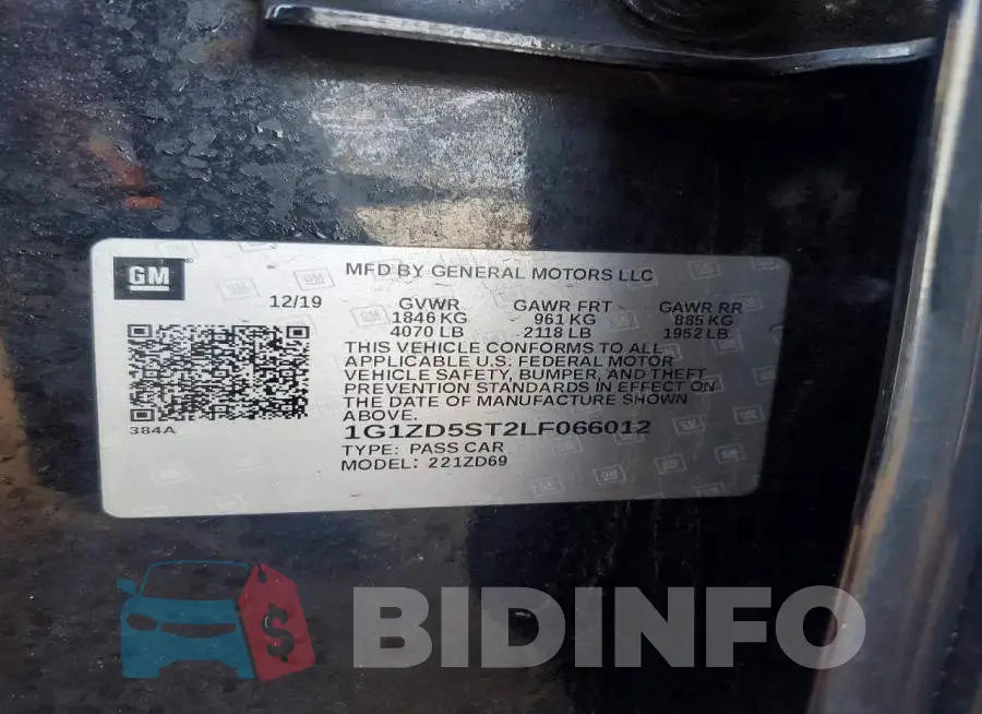 1G1ZD5ST2LF066012 Photo# 12