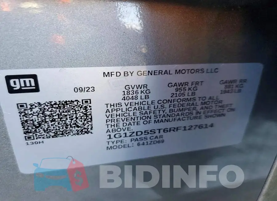 1G1ZD5ST6RF127614 Photo# 12