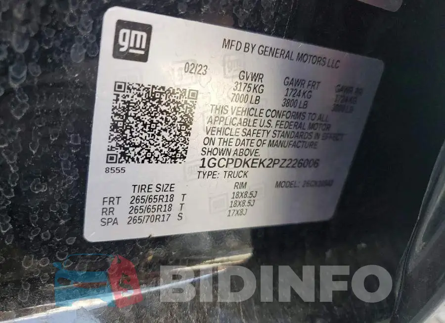 1GCPDKEK2PZ226006 Photo# 13