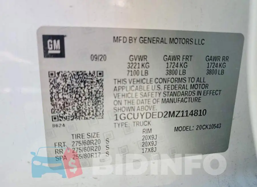 1GCUYDED2MZ114810 Photo# 12