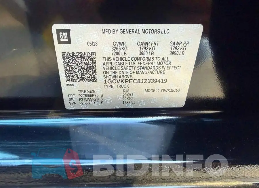 1GCVKPEC8JZ339419 Photo# 11