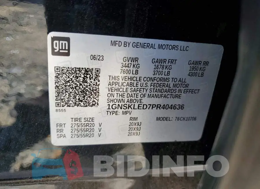 1GNSKLED7PR404636 Photo# 13