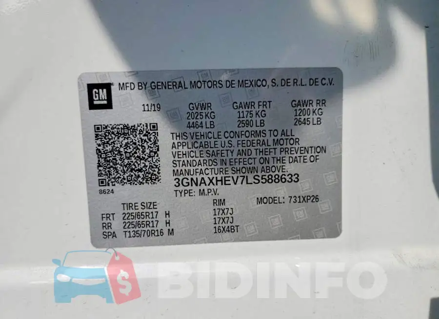 3GNAXHEV7LS588633 Photo# 13