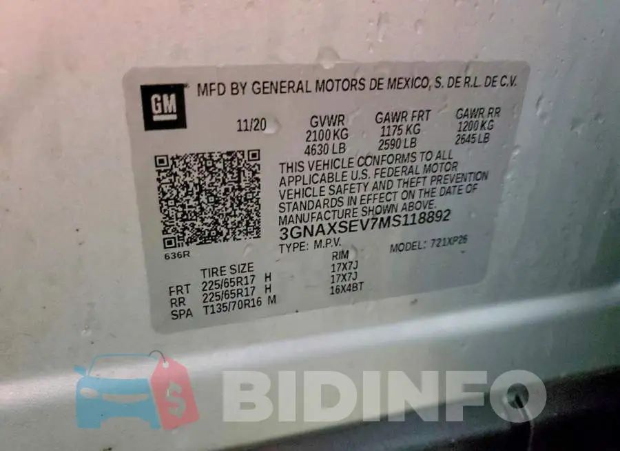 3GNAXSEV7MS118892 Photo# 14