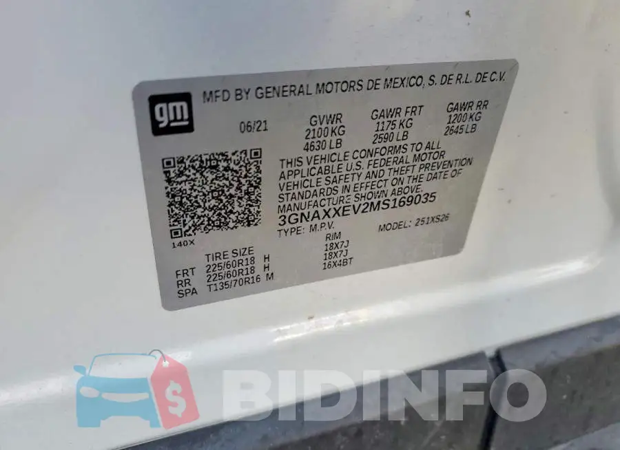 3GNAXXEV2MS169035 Photo# 13
