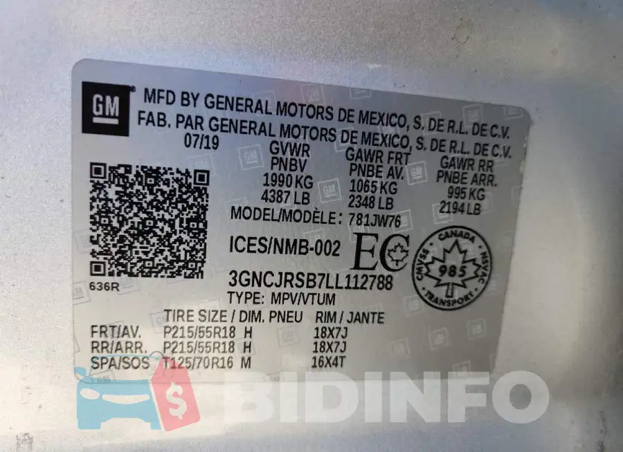 3GNCJRSB7LL112788 Photo# 13