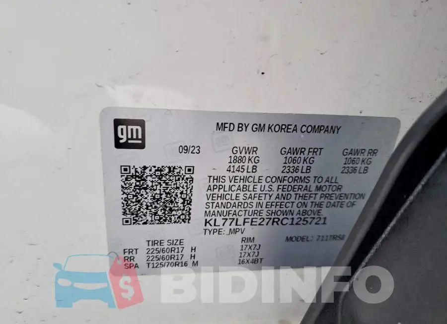 KL77LFE27RC125721 Photo# 13