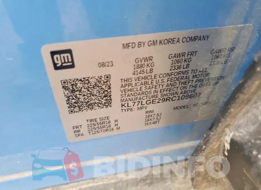 KL77LGE29RC109607 Photo# 12