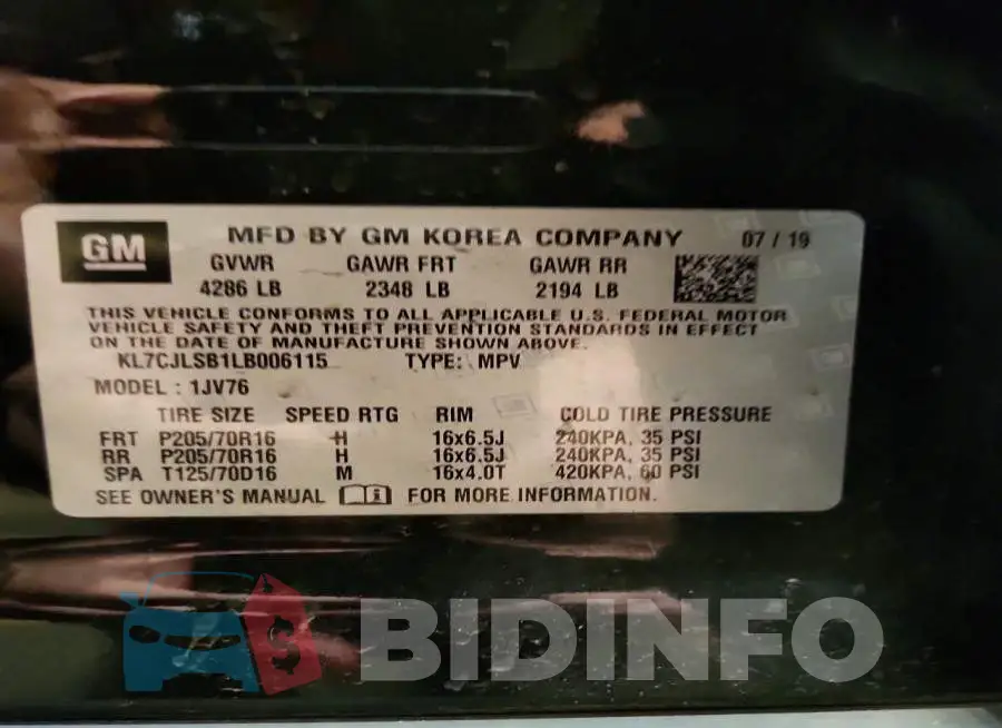 KL7CJLSB1LB006115 Photo# 14