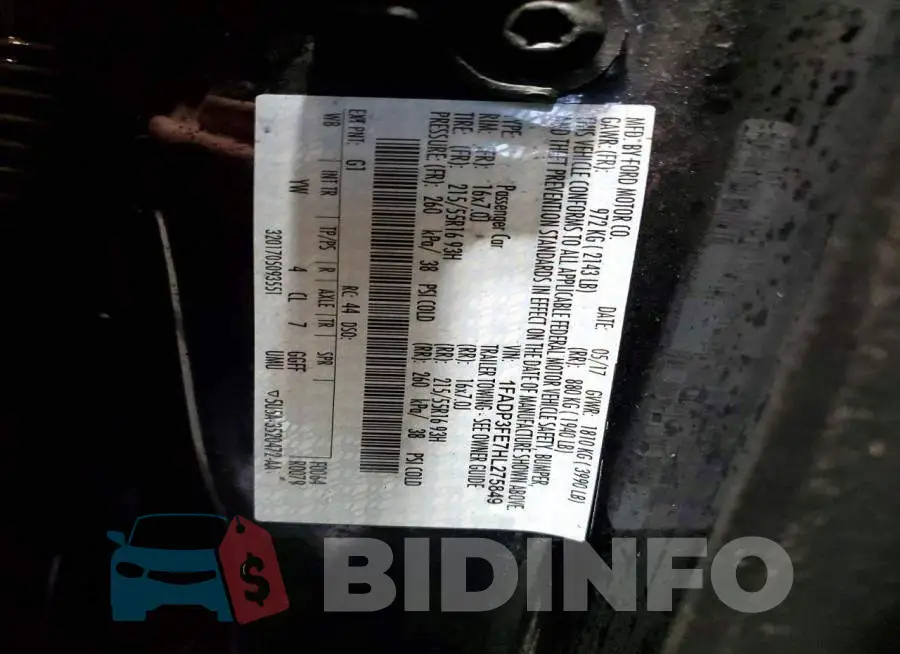 1FADP3FE7HL275849 Photo# 12