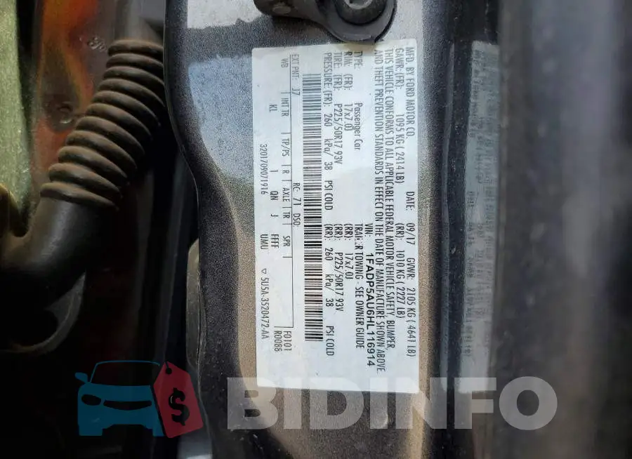 1FADP5AU6HL116914 Photo# 14
