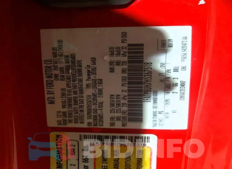 1FATP8UH7H5267518 Photo# 12