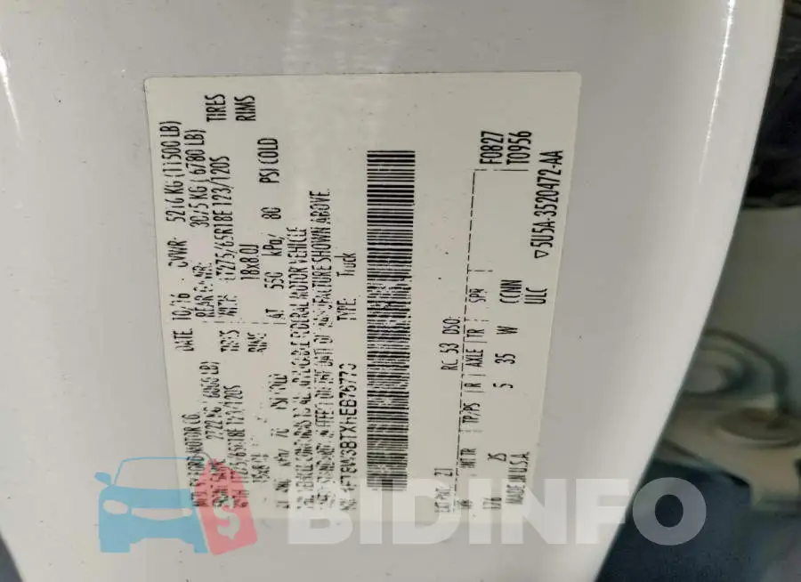 1FT8W3BTXHEB76773 Photo# 12