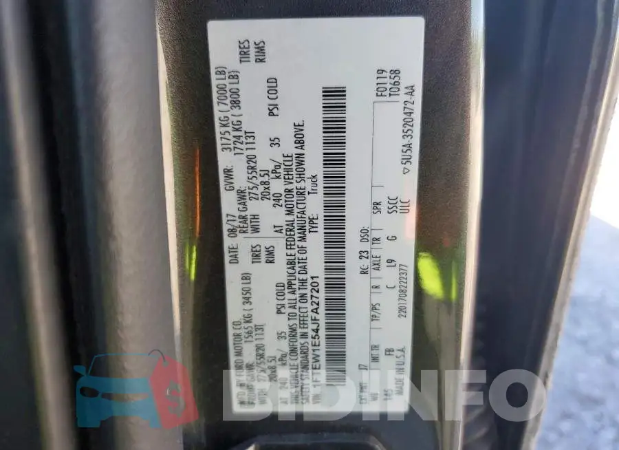 1FTEW1E54JFA27201 Photo# 12