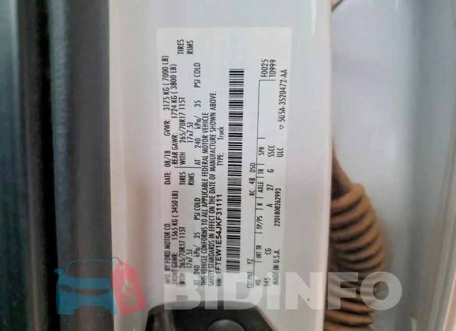 1FTEW1E54JKF31111 Photo# 12
