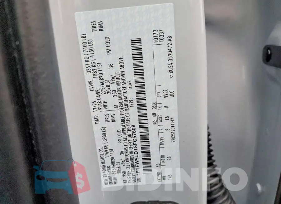 1FTFW5LD1SFC57608 Photo# 12