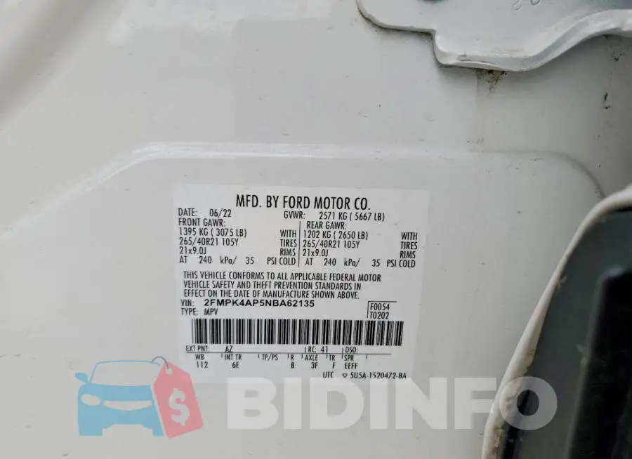 2FMPK4AP5NBA62135 Photo# 13