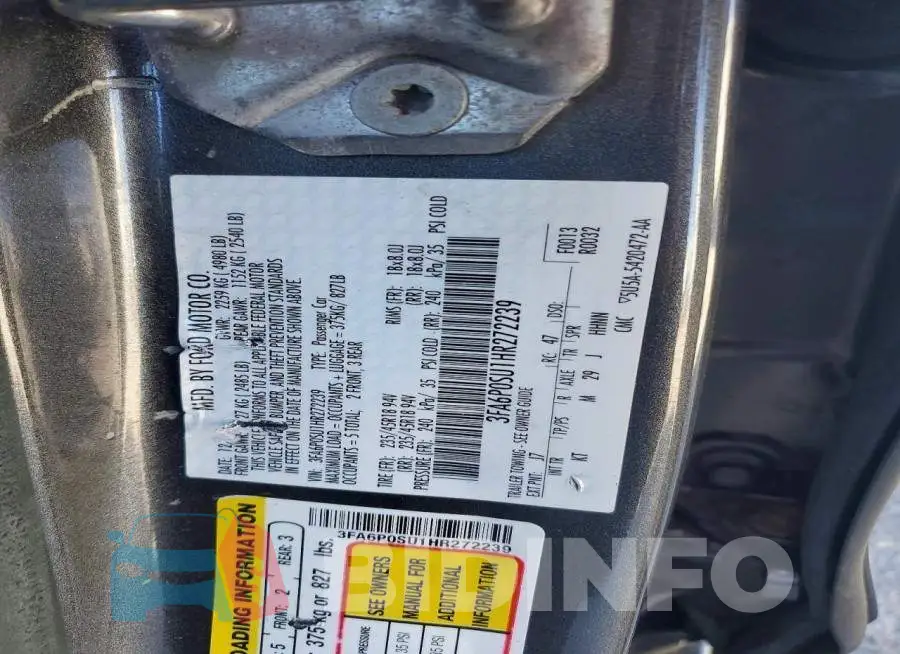 3FA6P0SU1HR272239 Photo# 14