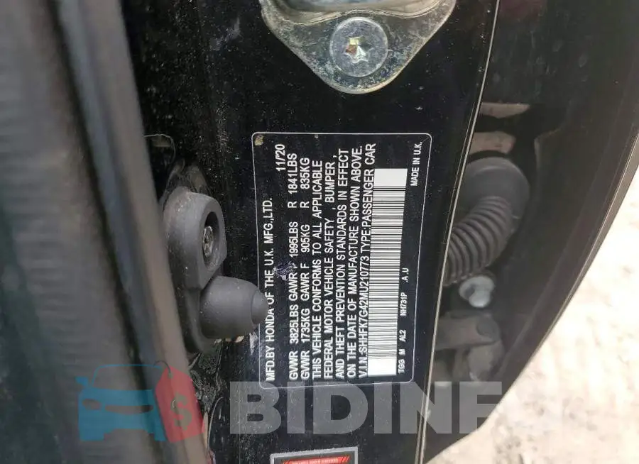 SHHFK7G42MU210773 Photo# 13