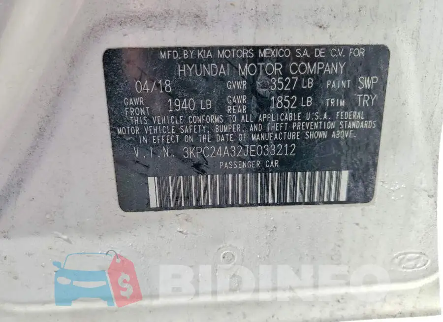 3KPC24A32JE033212 Photo# 12