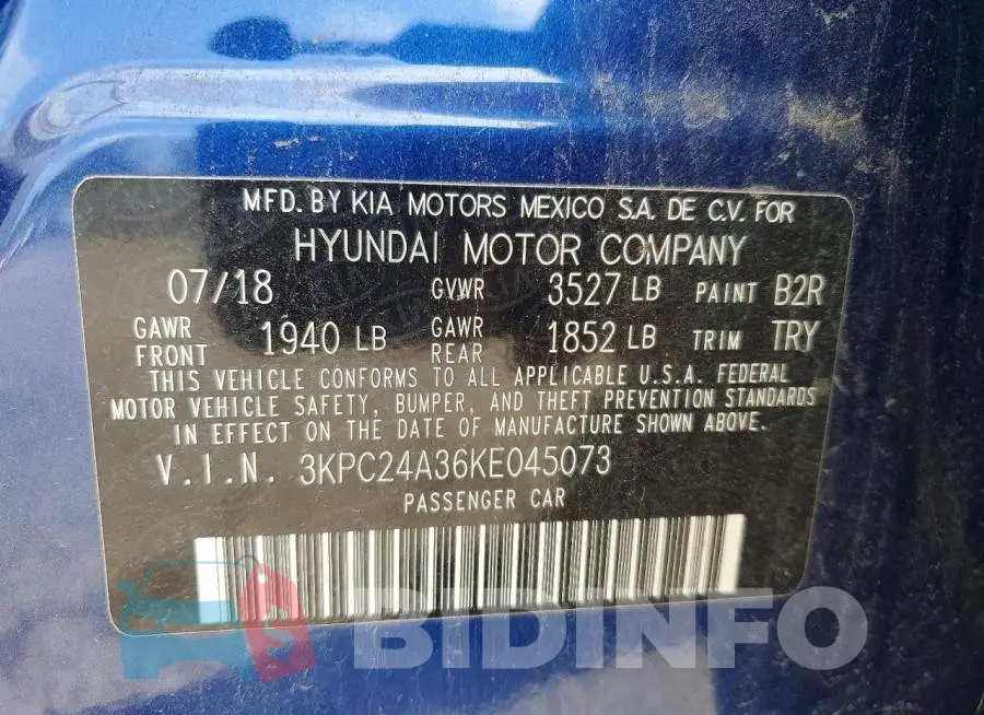 3KPC24A36KE045073 Photo# 12