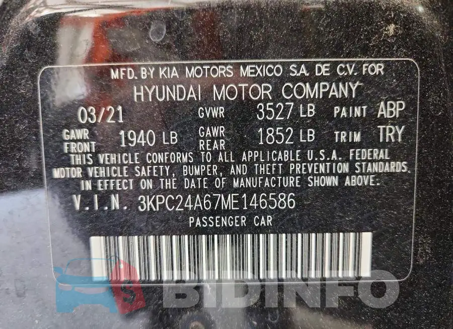 3KPC24A67ME146586 Photo# 12