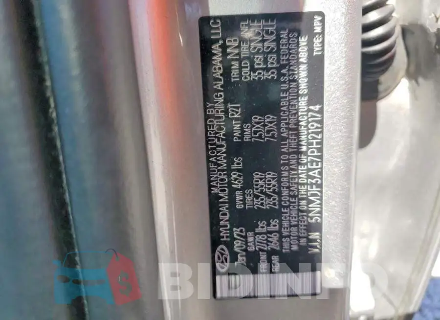 5NMJF3AE7PH219174 Photo# 12