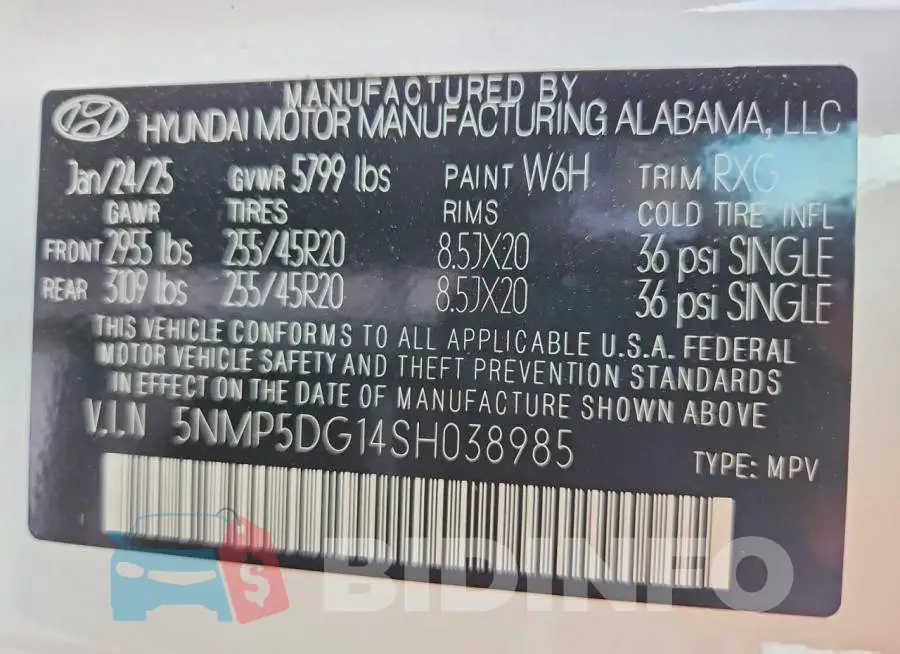 5NMP5DG14SH038985 Photo# 13