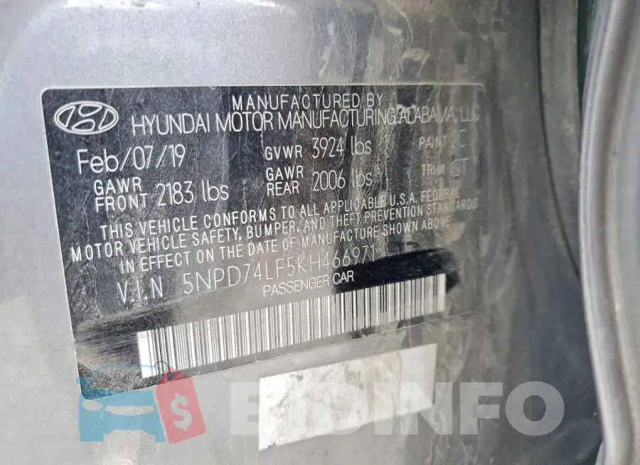 5NPD74LF5KH466971 Photo# 12