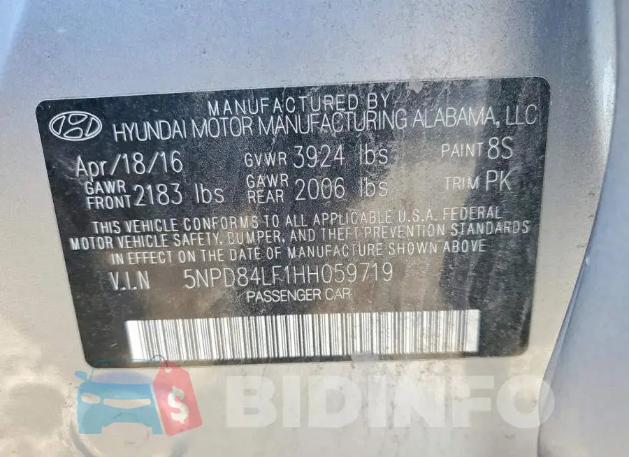 5NPD84LF1HH059719 Photo# 12