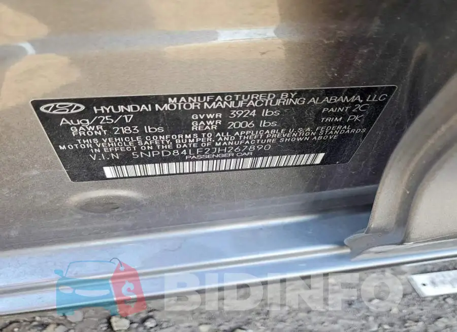 5NPD84LF2JH267890 Photo# 12