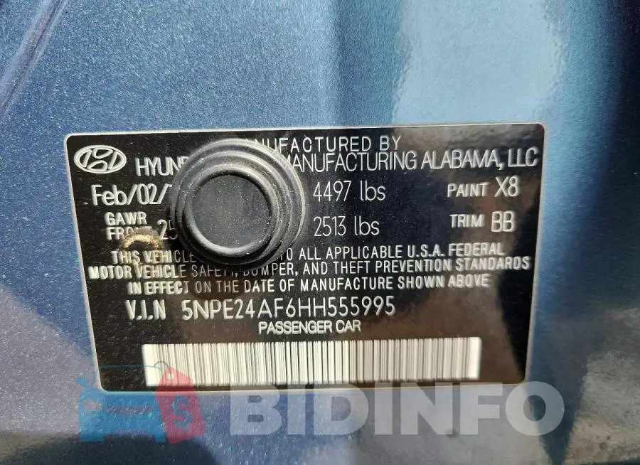 5NPE24AF6HH555995 Photo# 12