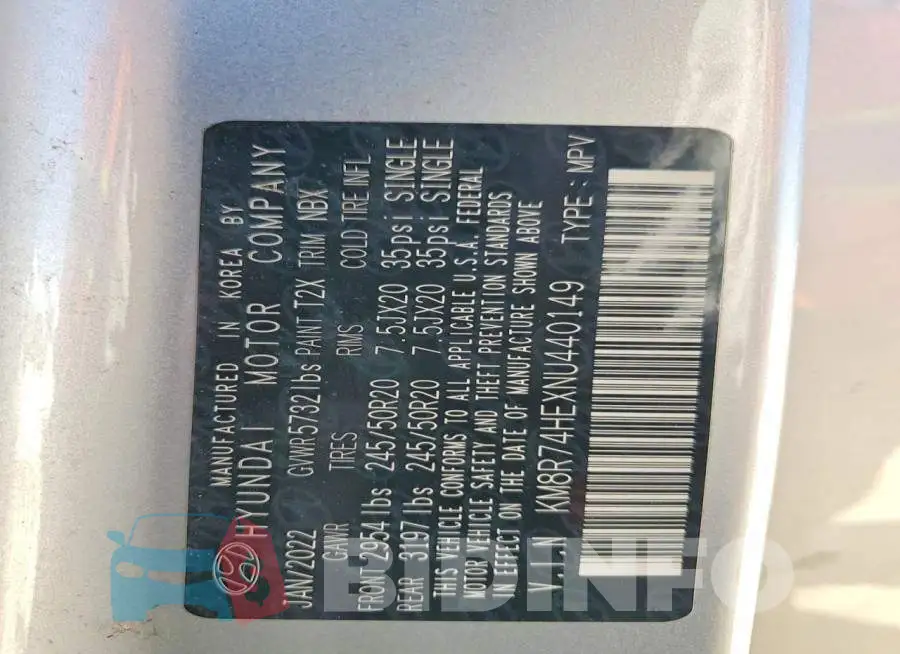 KM8R74HEXNU440149 Photo# 13